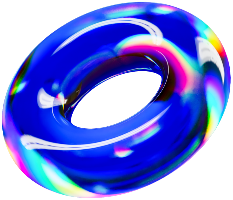 3D Holographic Glass Torus 